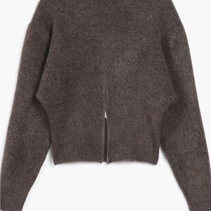 Half Zip Fuzzy Sweater